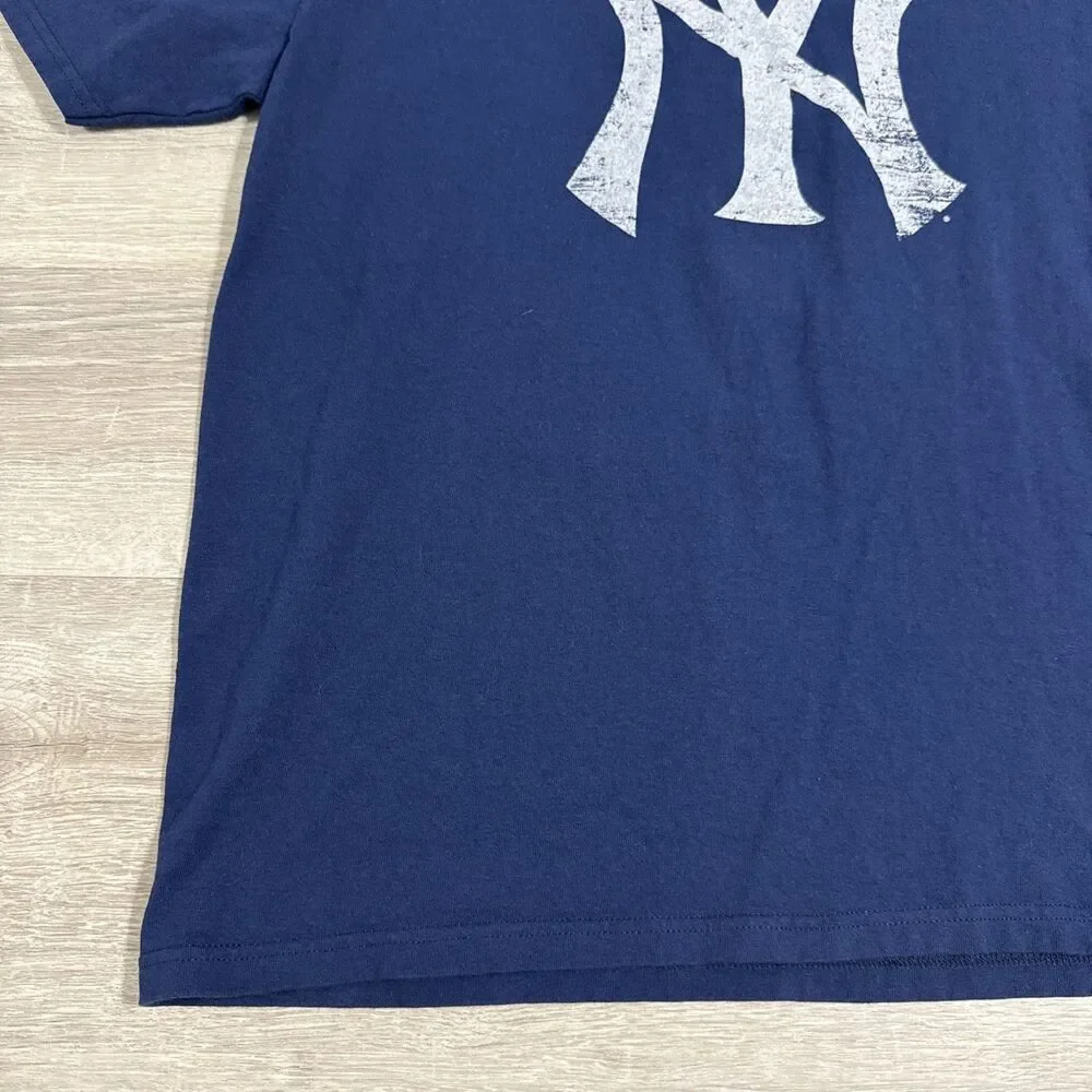 New York Yankees Shirt Dad Number 1 Majestic Men’s Blue Large Baseball Tee